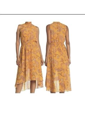 Nanette Lepore Paisley Print High Low Dress